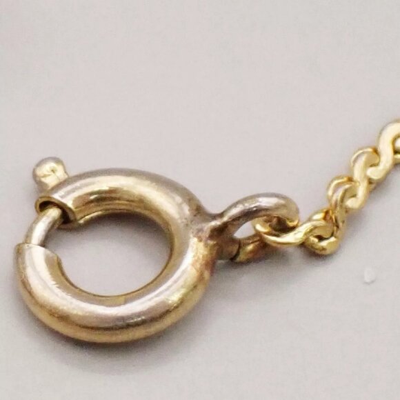 CHRISTIAN DIOR CD Logo Rhinestone Pendant Necklace Gold - Picture 2 of 8